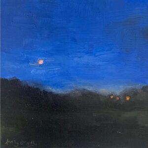Starry Night Landscape Painting